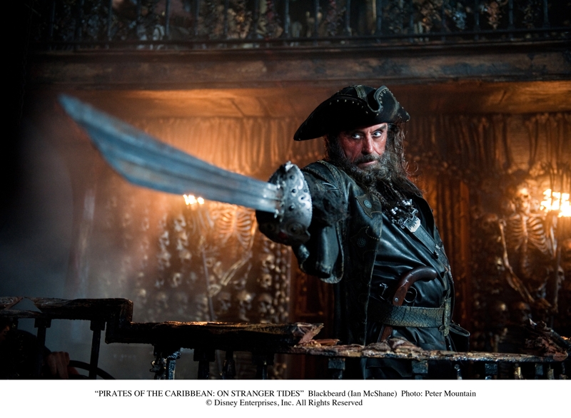 Ian McShane as Blackbeard in Disney's Pirates of the Caribbean On Stranger Tides