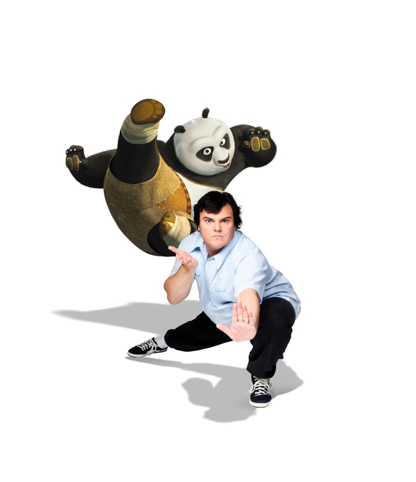 Jack Black is the voice of Po (the Kung Fu Panda of the film's title)