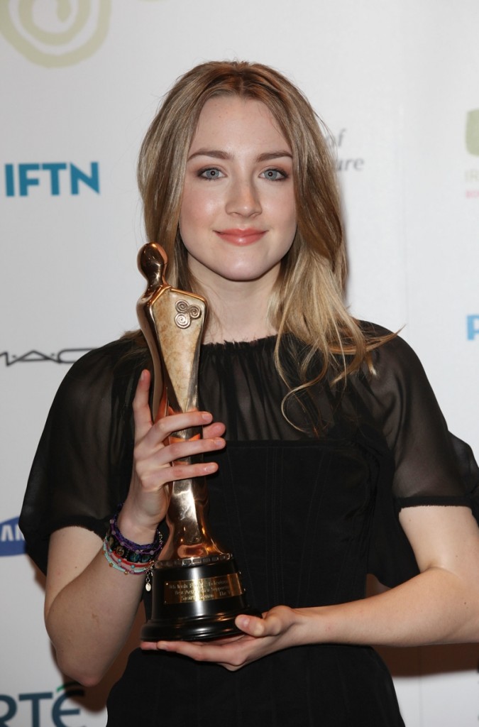 Actress Saoirse Ronan, winner of Best Actress in a supporting role for The Way Back at the Irish Film and Television Awards at Dublin Convention Centre on February 12, 2011 in Dublin, Ireland. (Photo by Tim Whitby/Getty Imagtes for IFTA)