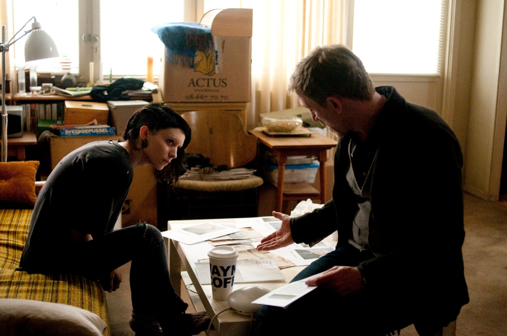 Rooney Mara and Daniel Craig in The Girl With The Dragon Tattoo