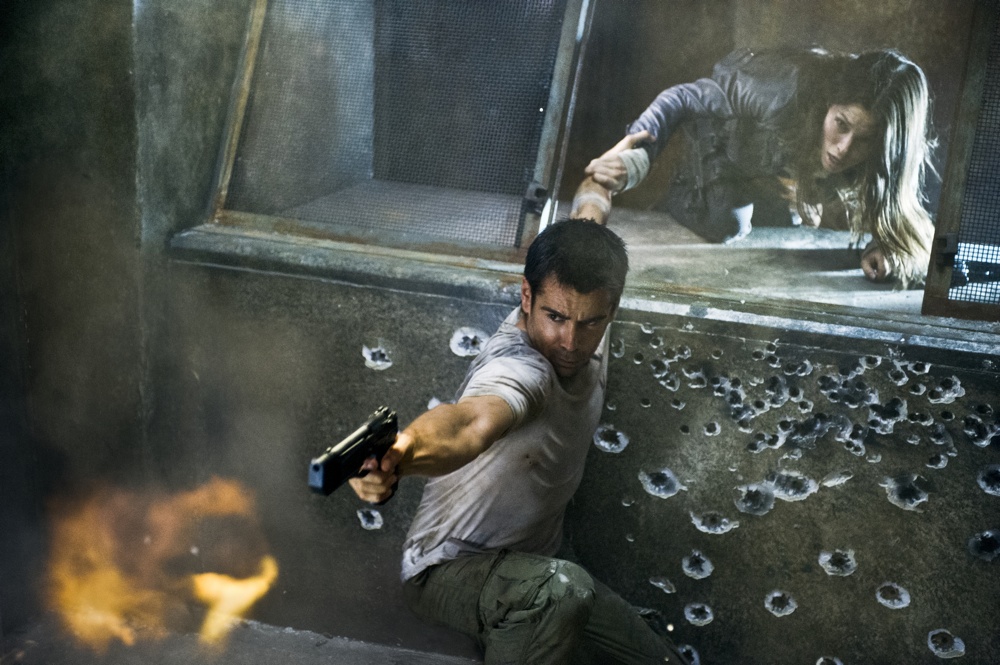 Colin Farrell and Jessica Biel star in Columbia Pictures' action thriller TOTAL RECALL.