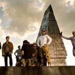 Pictured left to right: Jack Reynor; Mark Wahlberg; 2nd Assistant B-Camera Casey “Walrus” Howard; 1st Assistant B-Camera John Kairis with back to camera; B-Camera Operator Lukasz Bielan; Director Michael Bay; and Director of Photography Amir Mokri.